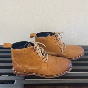 Ben Sherman tan leather boots - worn once!